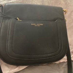 Marc Jacobs Large Black Leather Crossbody Bag In Very Good Condition
